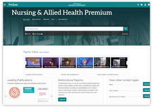 Nursing & Allied Health Premium (ProQuest)