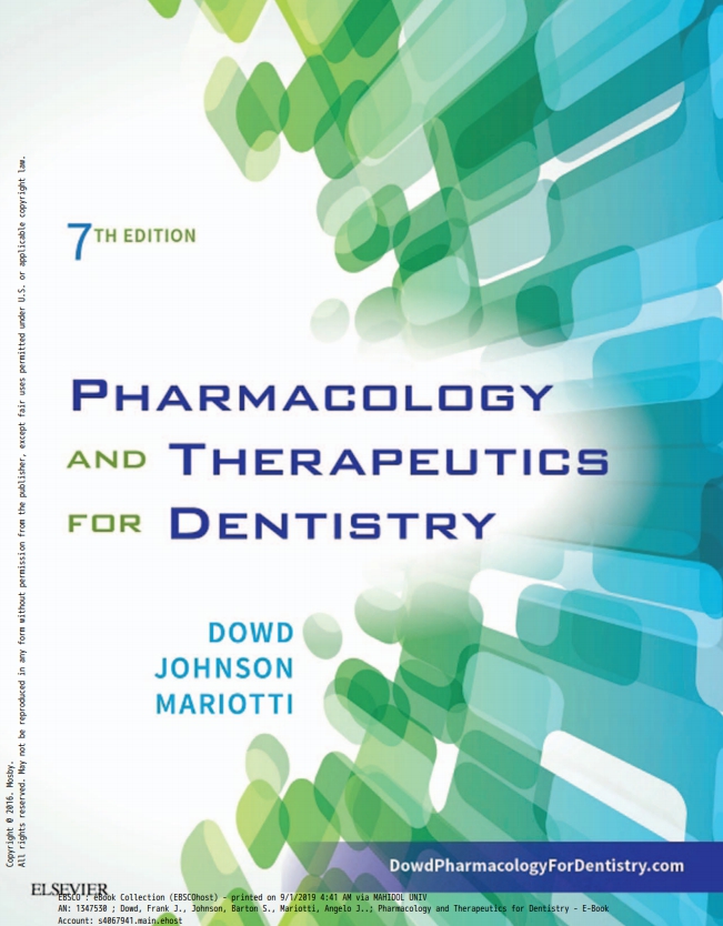pharmacology and therapeutics for dentistry