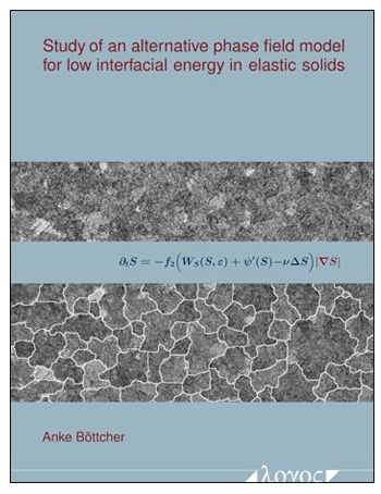 Study of an alternative phase field model for low interfacial energy in elastic solids