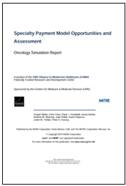 Specialty Payment Model Opportunities and Assessment: